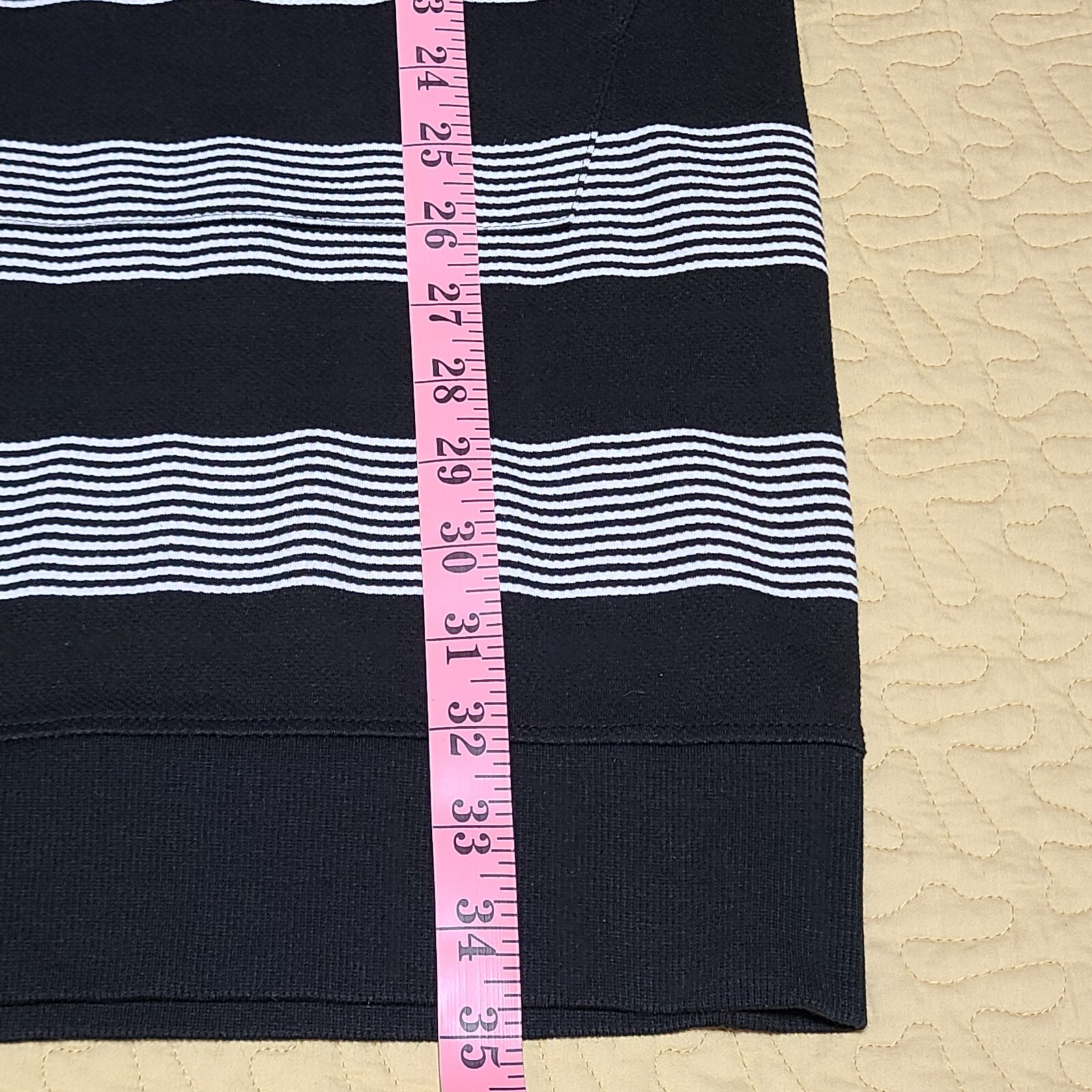 NWT Karl Lagerfeld Paris size xs Striped T-shirt Dress Pocket Zipper logo patch
