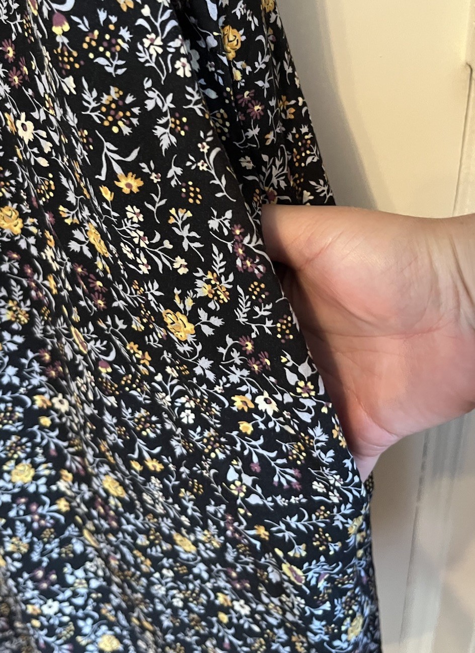 Madewell Ruffle Button-Front Trapeze Dress S Folkmagic Floral Style NA260