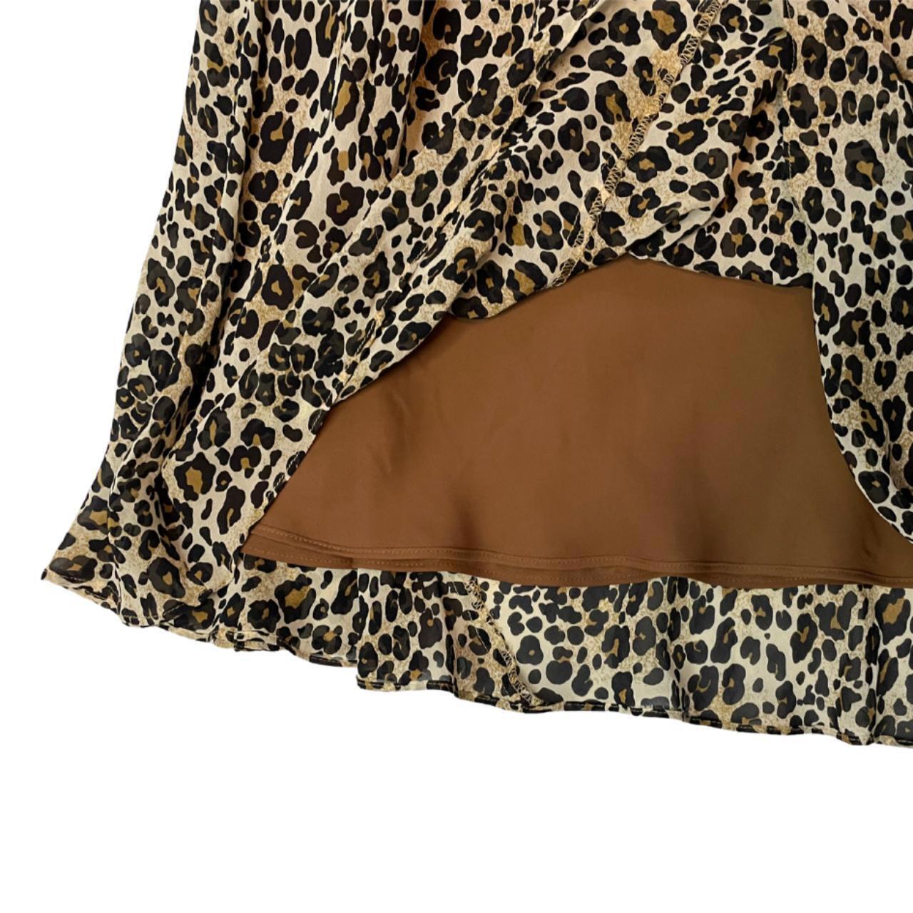 100% SILK 90’S MAXI MESH LEOPARD / CHEETAH PRINT DRESS