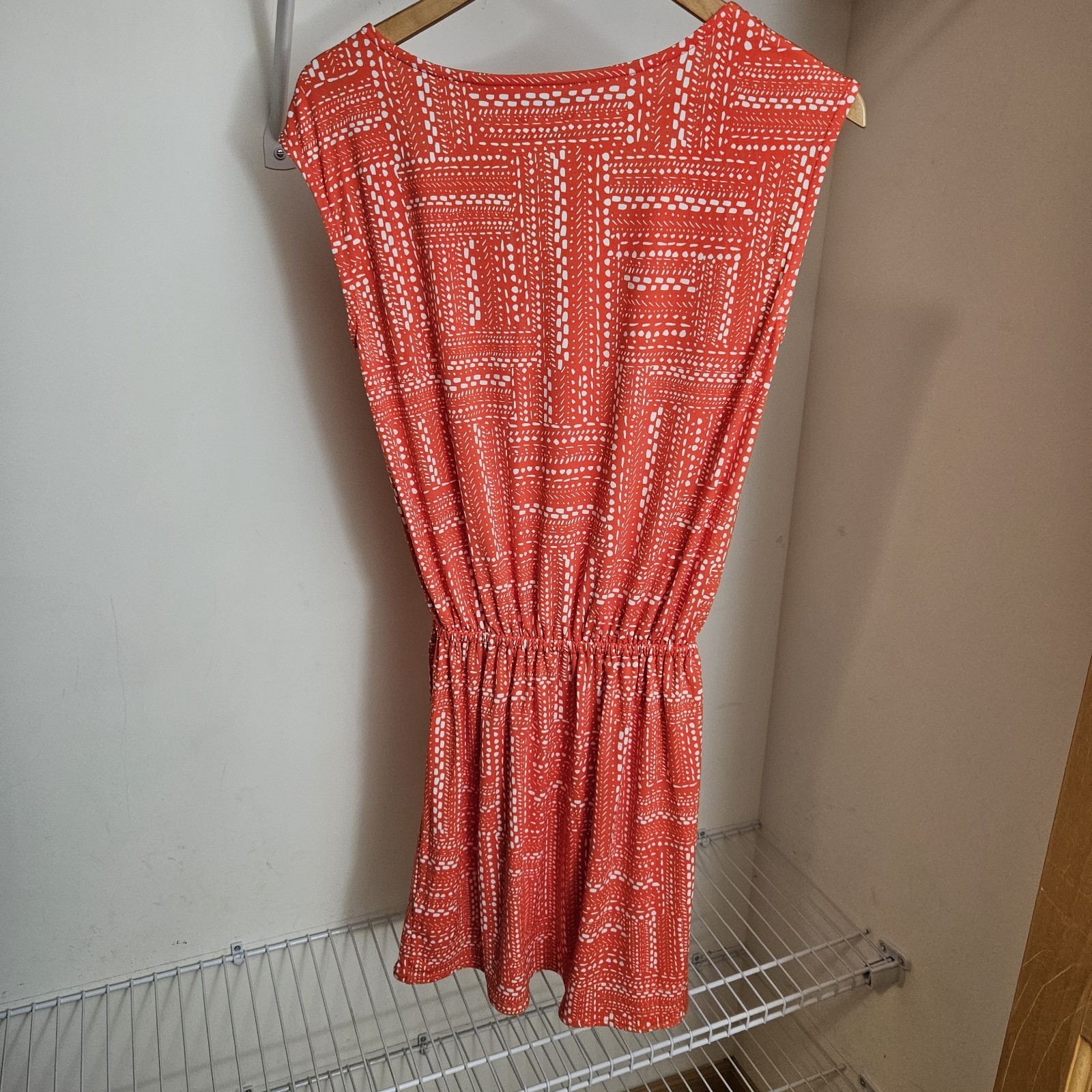 Southern Tide Womens Small Gameday Drop Waist Knit Dress Orange-Red