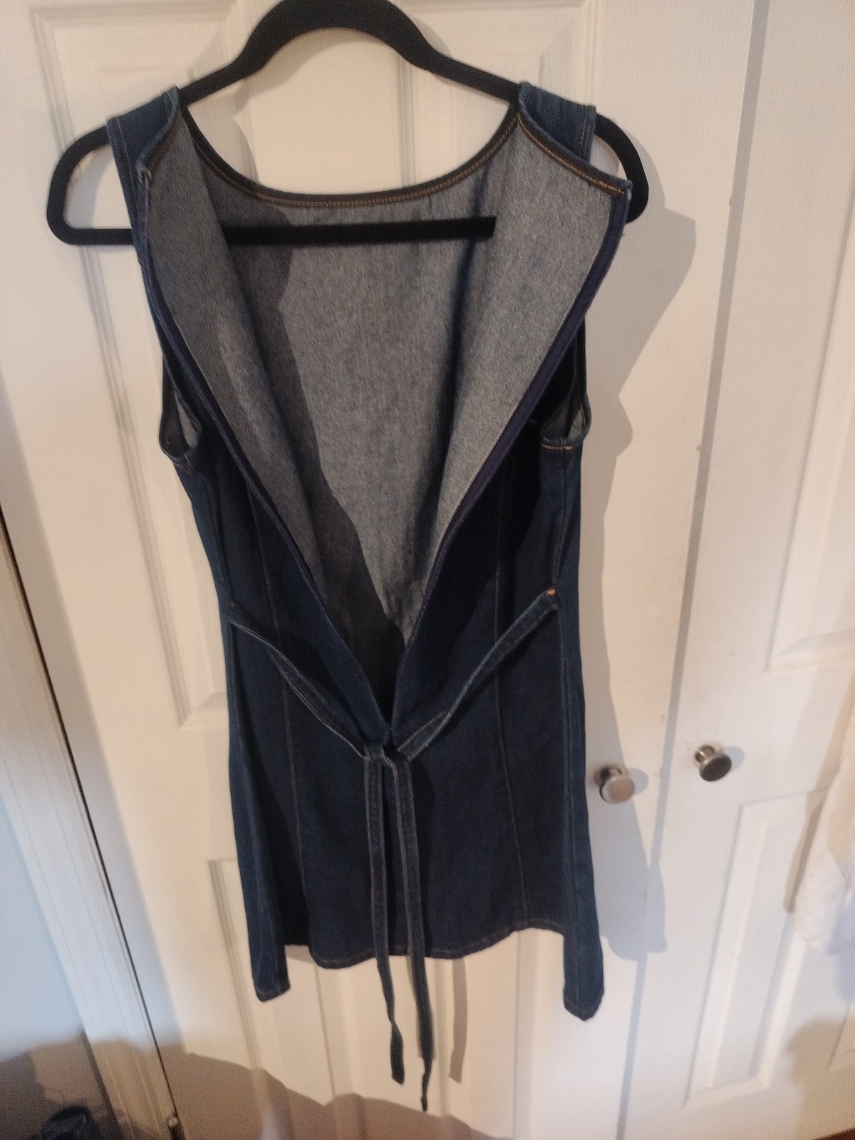 Denim Dress Sleeveless Size Large Normal