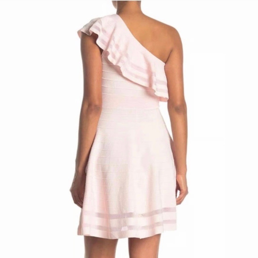 New Ted Baker Streena Ruffle One Shoulder Dress Feminine Coquette Dainty