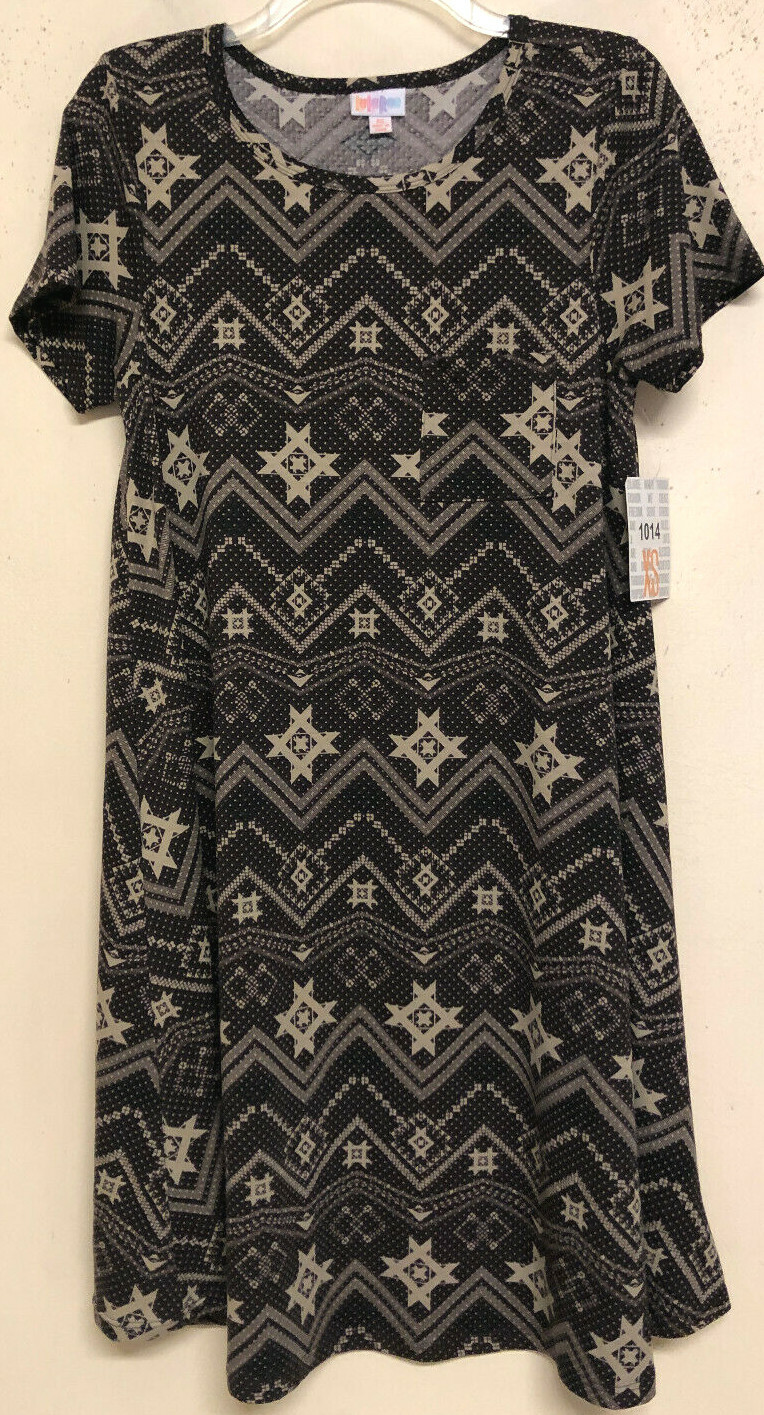 NEW size XS LuLaRoe Carly dress brown tan