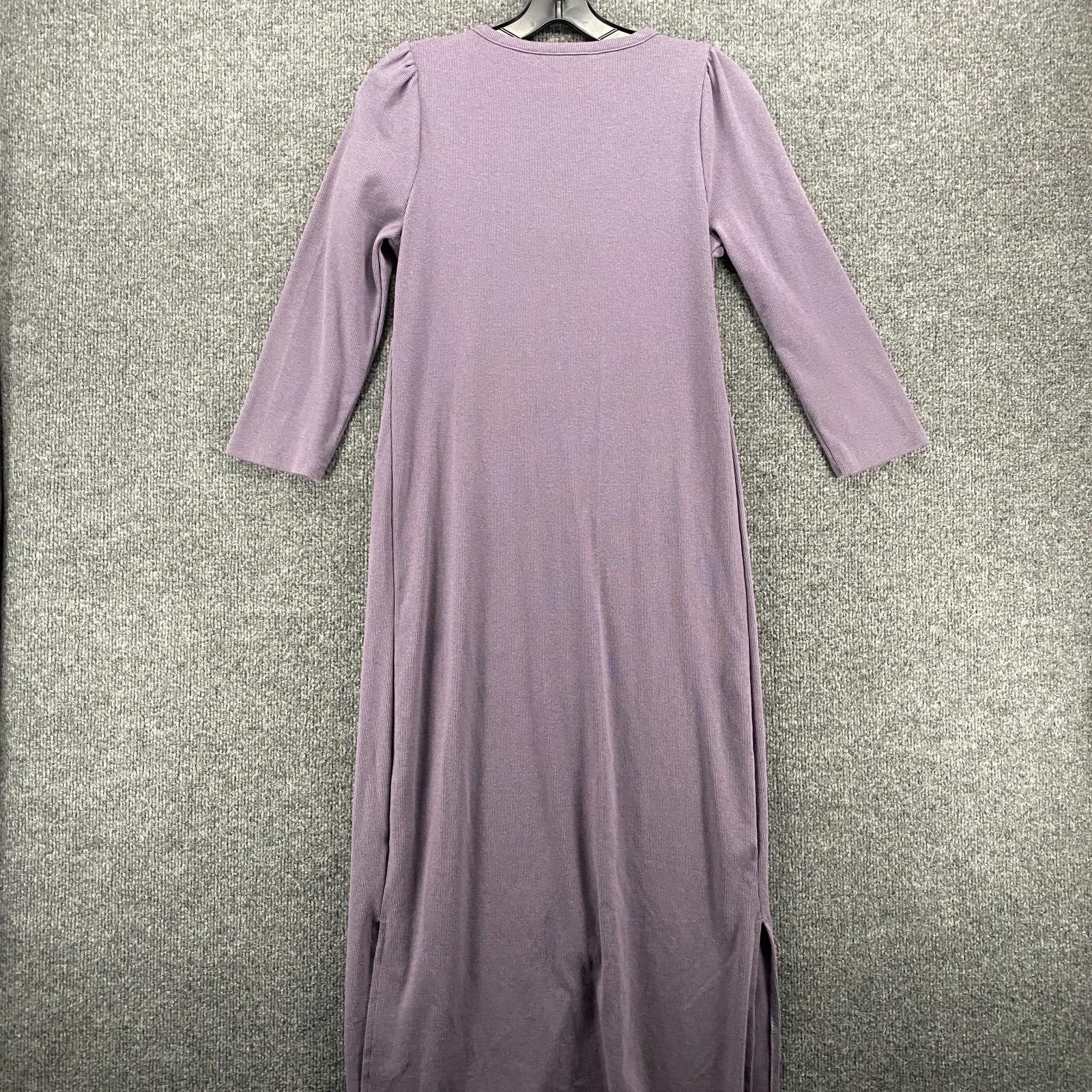 The Nines by Hatch Dress Medium Maternity Purple Fitted Midi Side Slit Causal