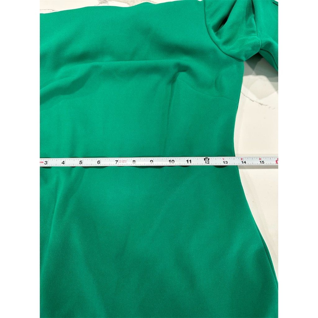 Calvin Klein Women’s Green Ruffle Sleeve Sheath Dress Size 2