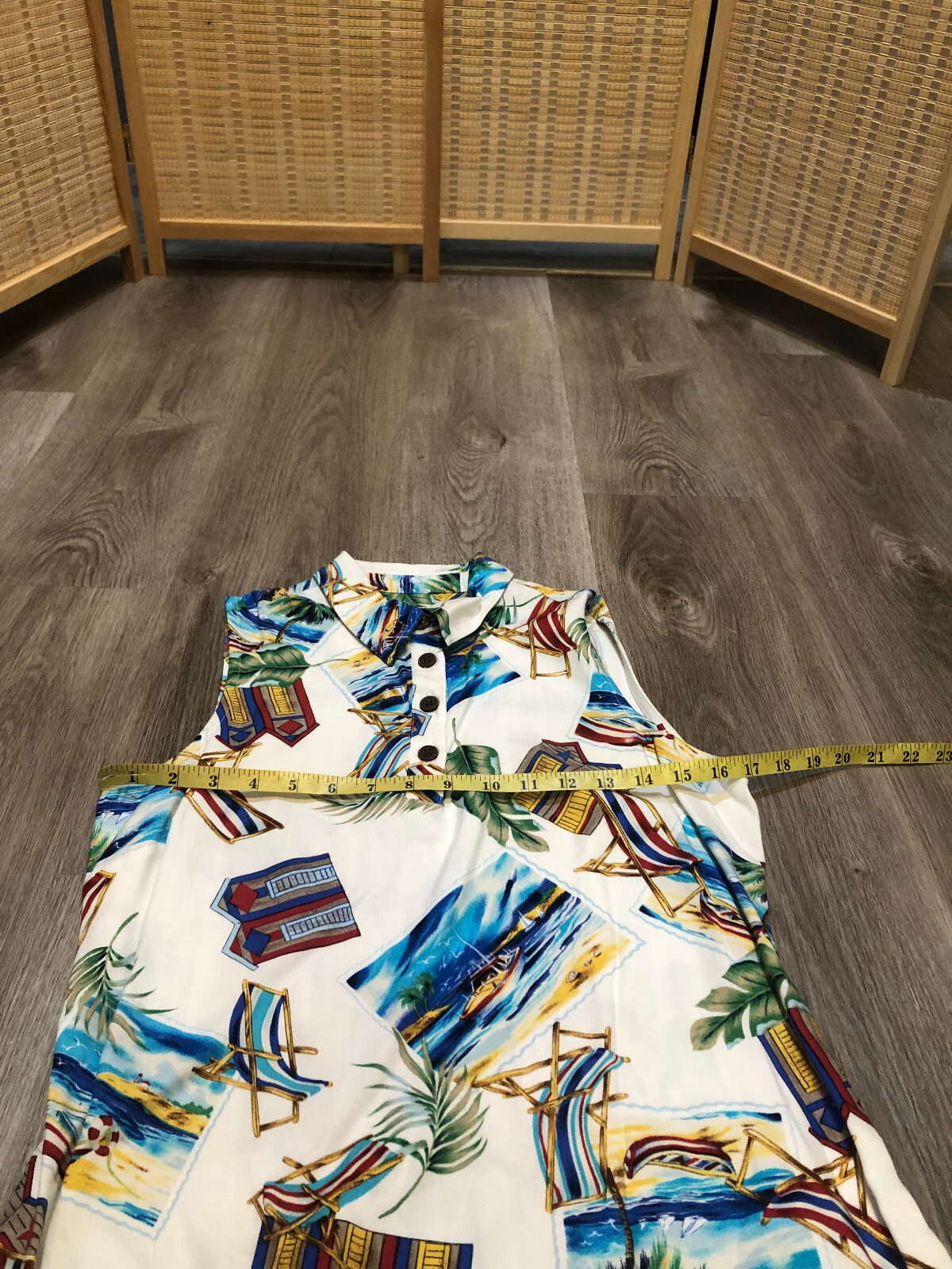 Caribbean Joe Hawaiian Creations Short Sleeves Luau Dress Petite Medium PM H860