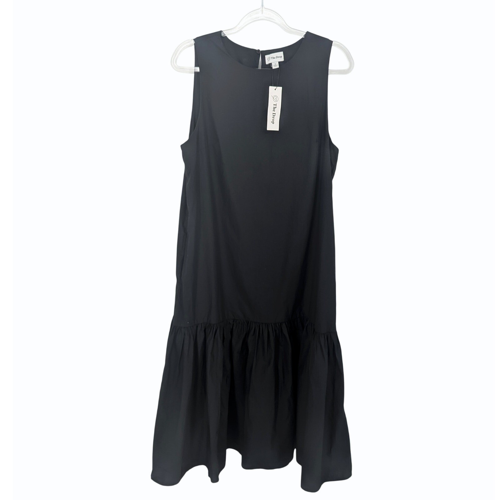 The Drop Ilana Maxi Dress Women Medium Black Tiered Minimalist Prarie Goth New