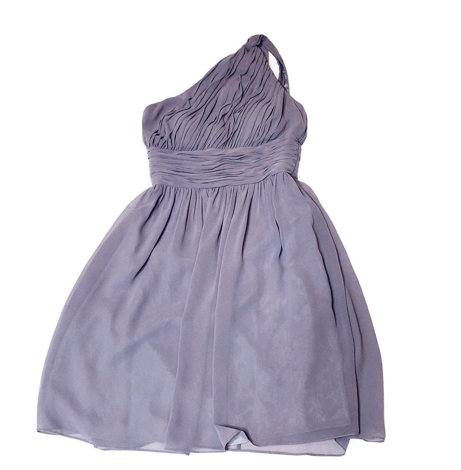 Formal Dress Size 6 Donna Morgan Women Rhea Gray One-Shoulder Empire Waist