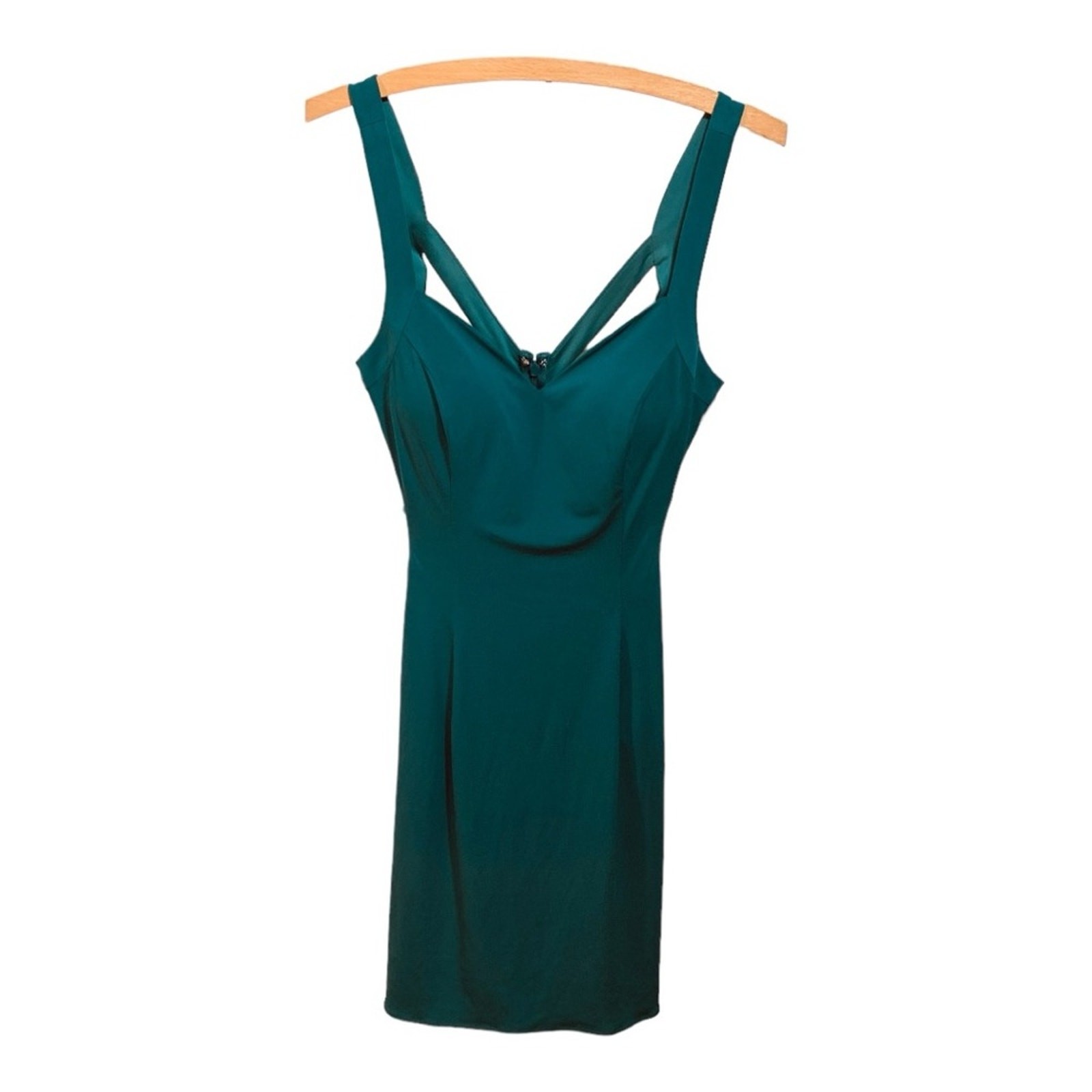 Cocktail Green Cut-Out Back Mini Dress Alyce Paris NWOT Sz 10 Party