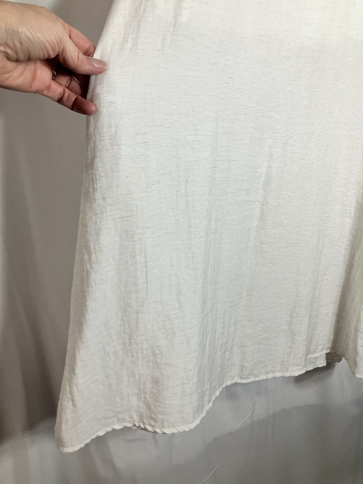 Dazy Beige Backless Maxi Dress Linen Blend Small