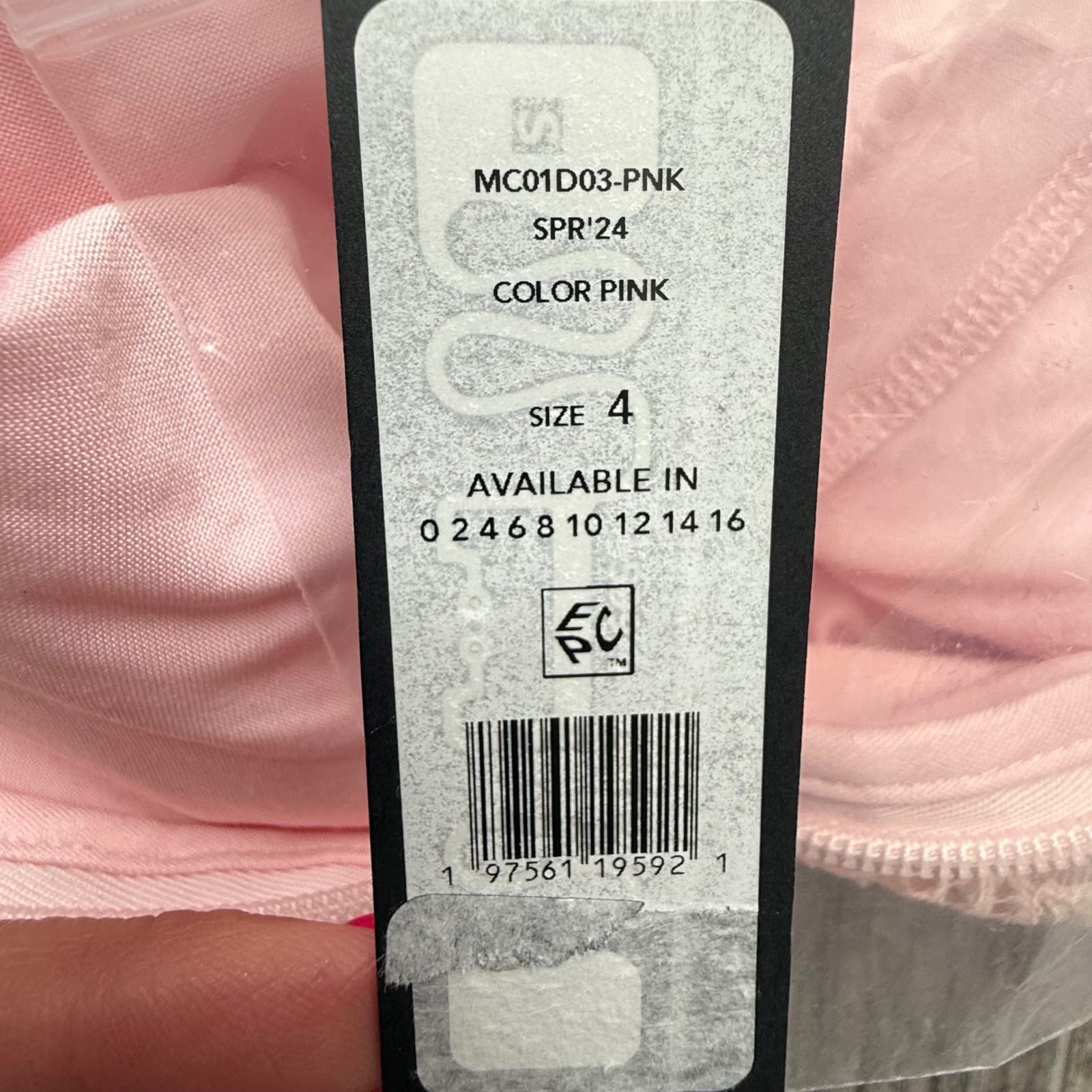 BCBG Max Azria Pink Lace Strapless Corset Sheer Midi Dress NWT Size 4