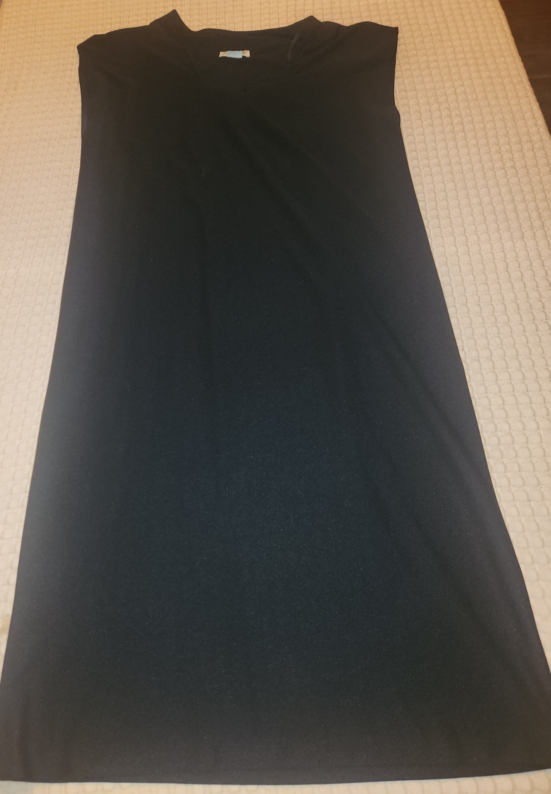 Vintage T&F Women’s Black Shift House Dress Shoulder Pads Size Large