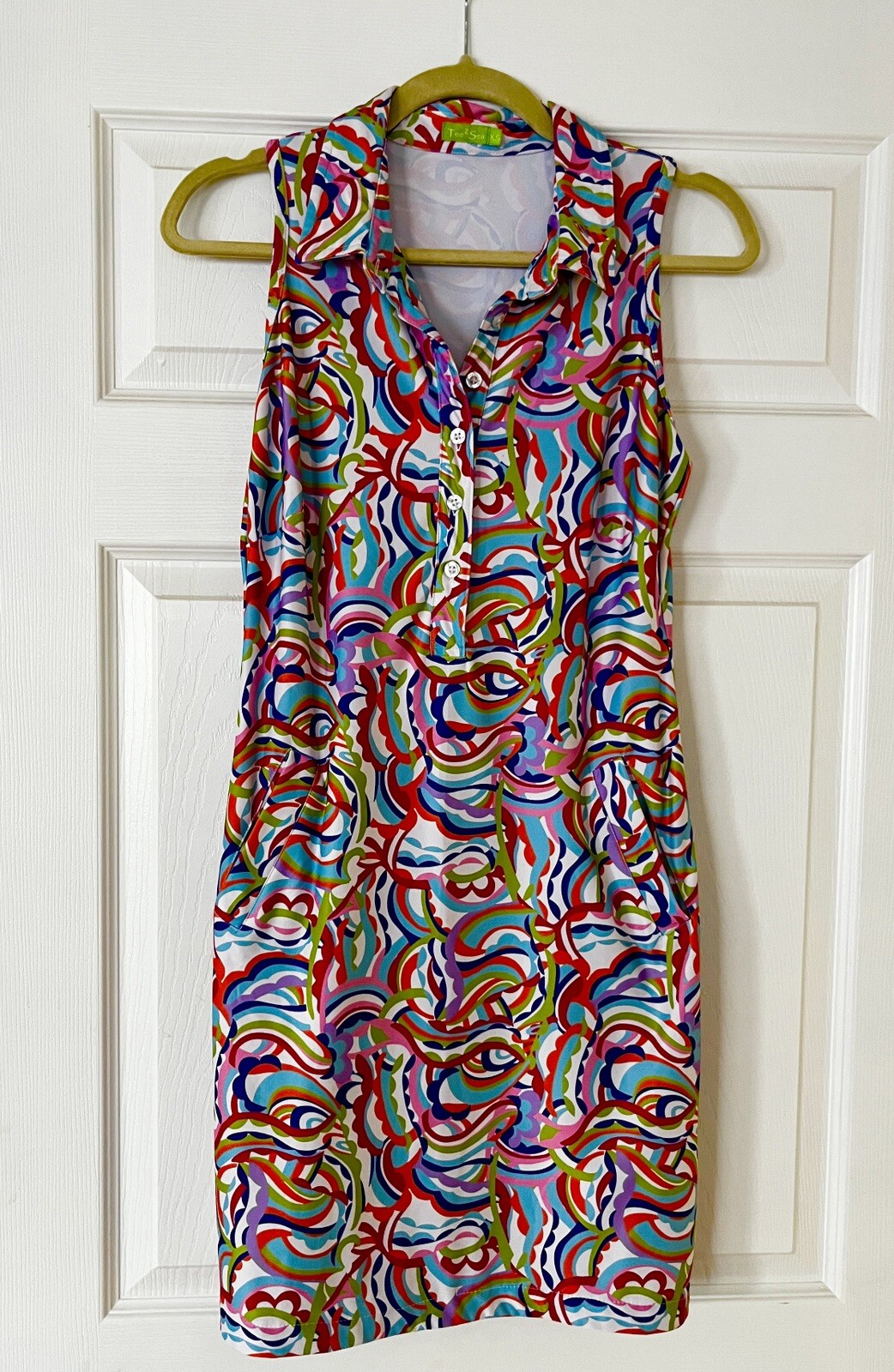 TEE 2 SEA Golf Dress XS Pink Purple Blue White Green. SPF 50+ Sun Protection.