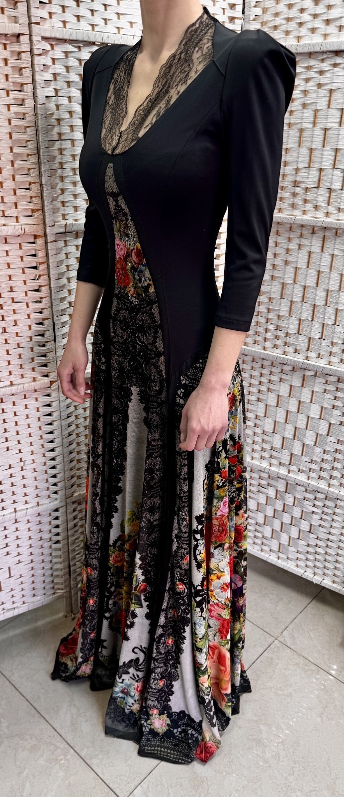 Michal Negrin Elegant Full length Floral Dress Size – 36 – NWT #2#