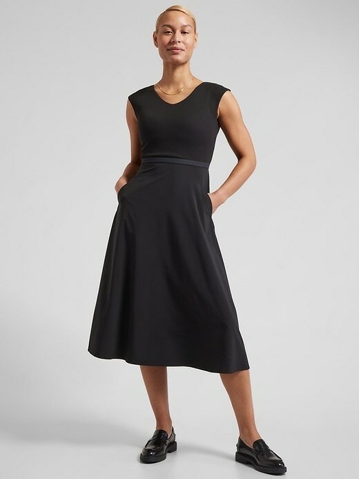 ATHLETA Ryder Dress XSP X-Small Petite XS P | Black #988525 NEW
