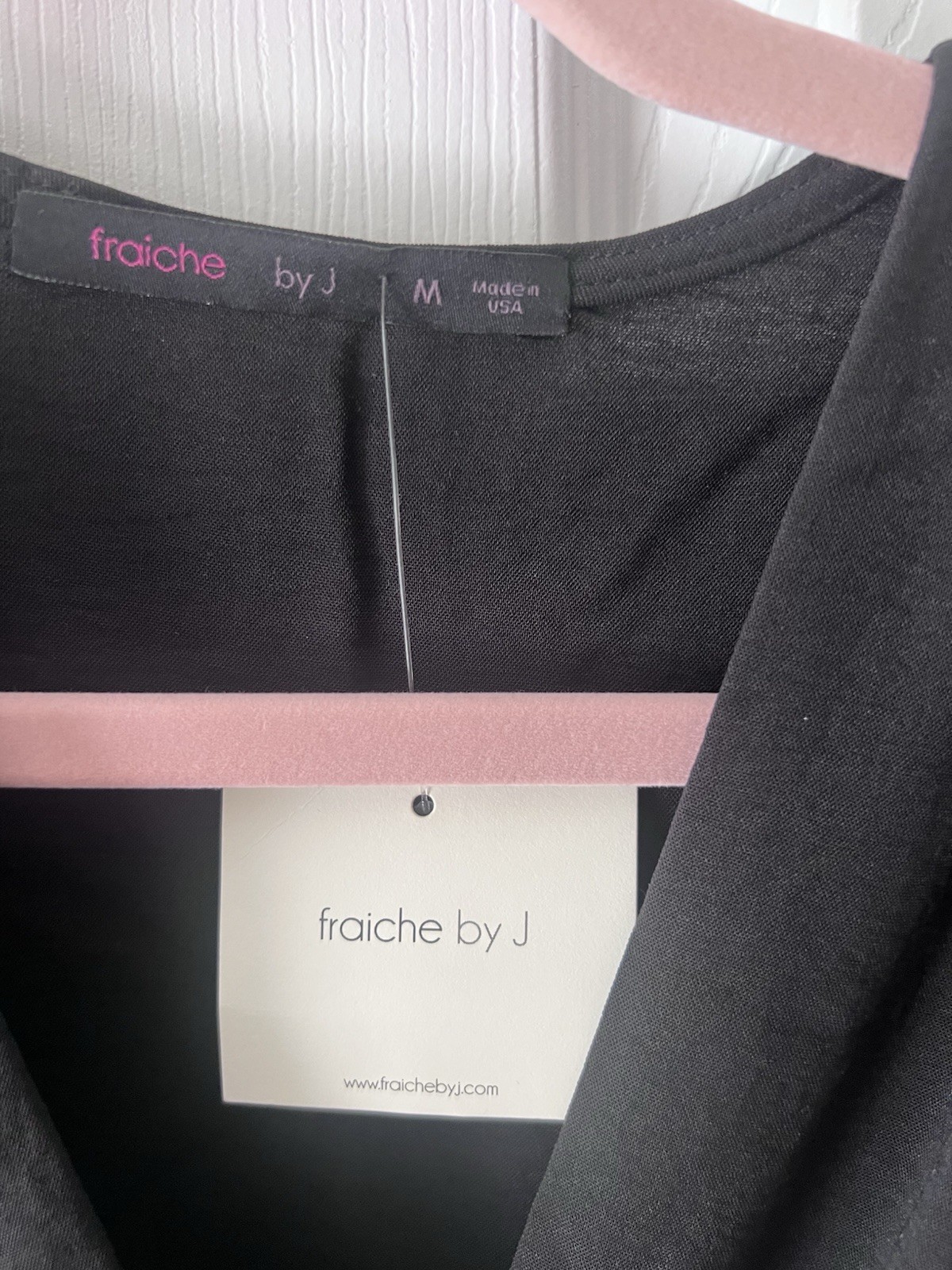 fraiche by J Black Solid Chiffon Lined V-Neck Long Sleeve Tie Dress M