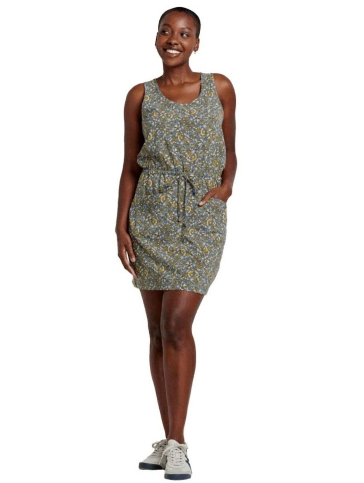 Toad&Co Sunkissed Livvy Tank Dress Lightweight Floral Athleisure Sporty