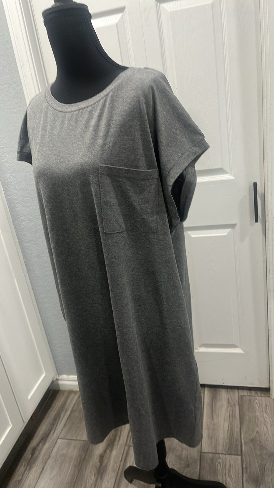 Wenrine Comfortable Dress, Gray Color, Size L, with pockets