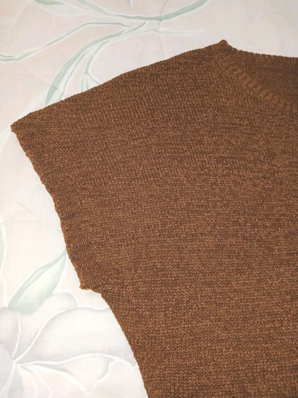 By The River*Brown Sweater Knit Midi LengthDress*Size L*Side Split*Round Nk*Belt
