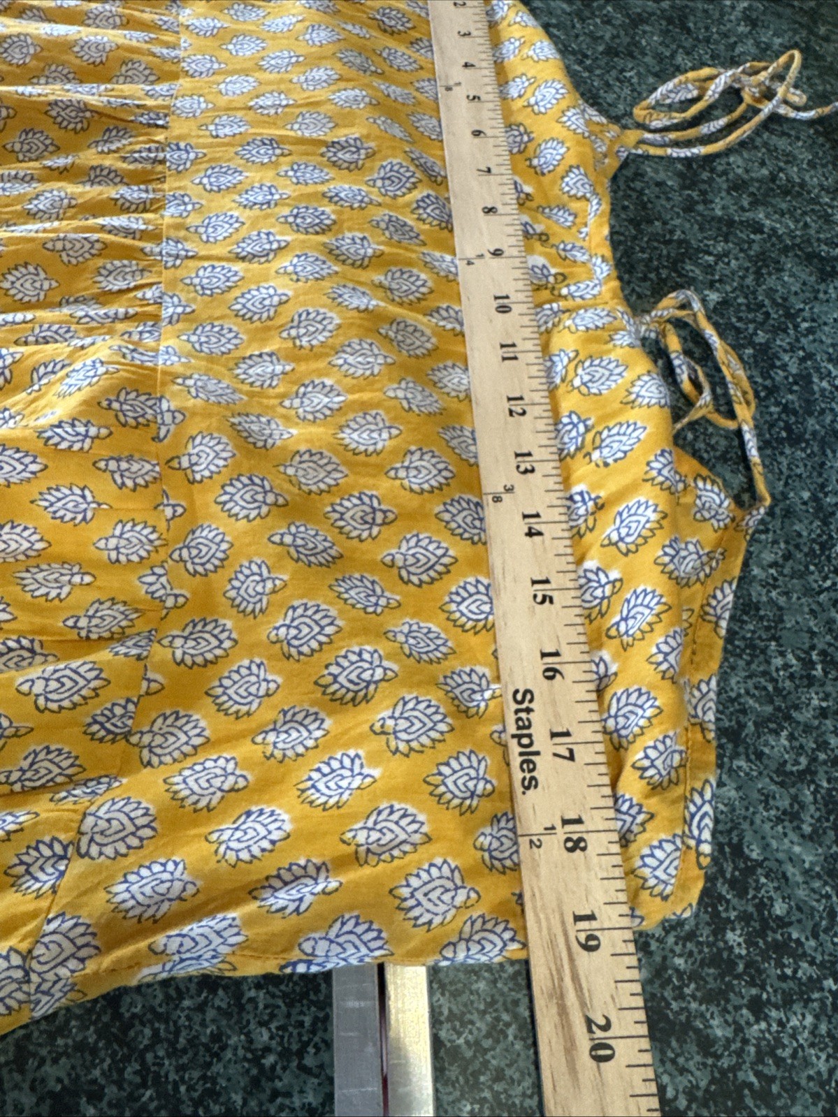 Emerson Fry India Collection Hand Block Printed Button Front Maxi Dress M/L??
