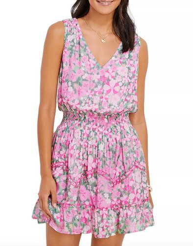 Vineyard Vines Montauk Daisy Smocked Mini Dress Size (XL) *NWT*