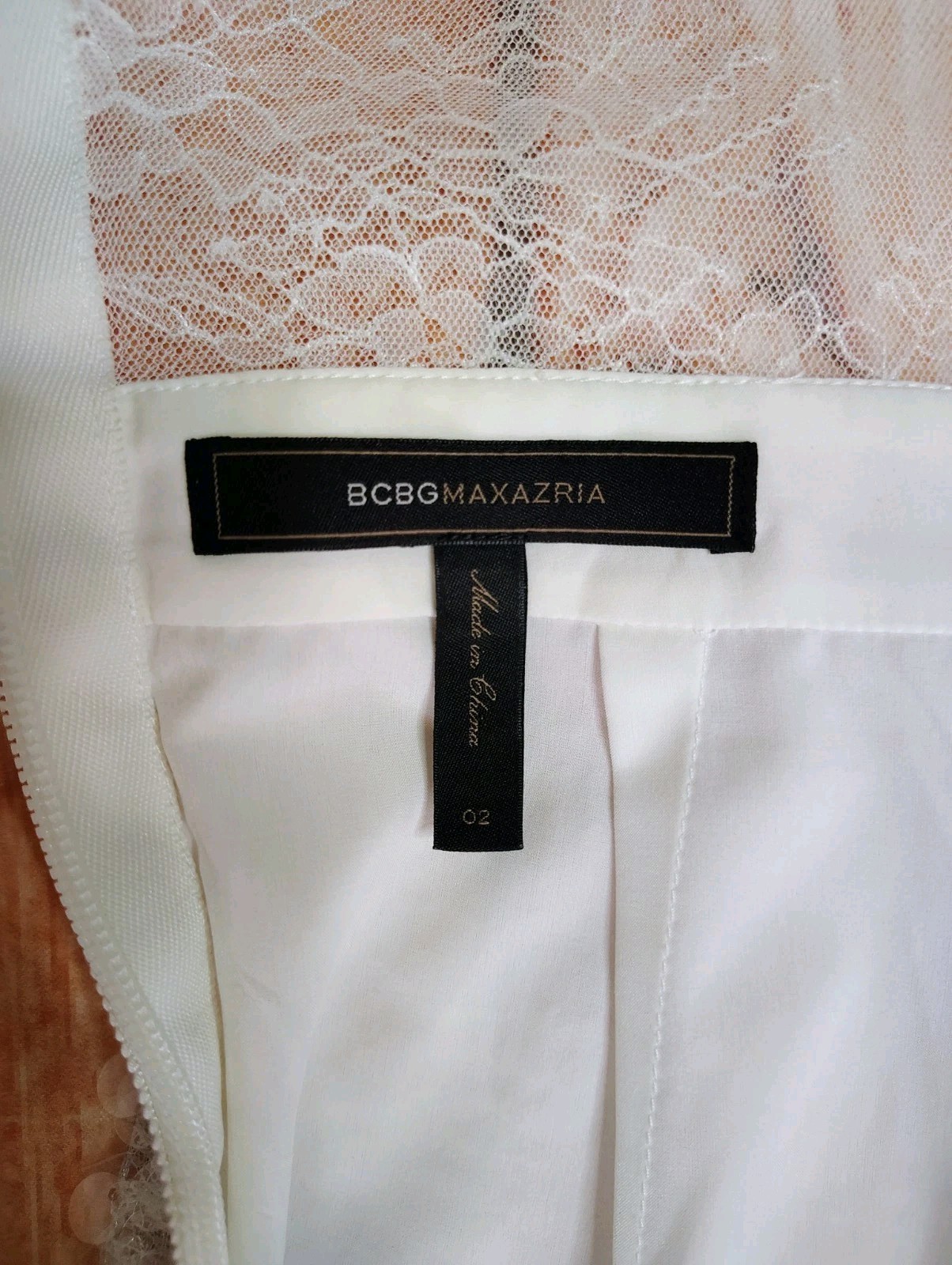 BCBG MAXAZRIA Ivory and Silver Sequin Midi Reyna Dress size 2