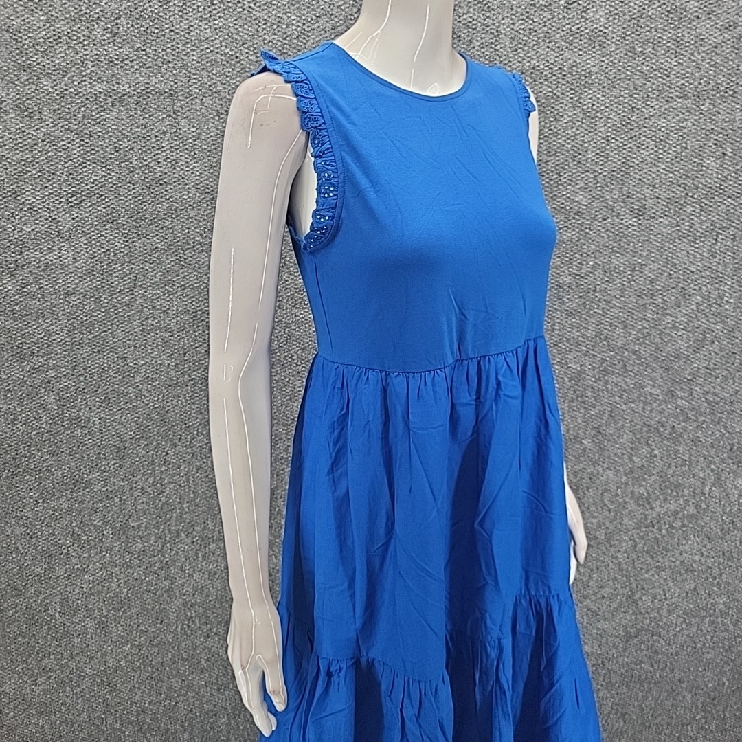 Destination 365 Womens Everyday Sleeveless Trendy Maxi Dress X-Small Size Blue