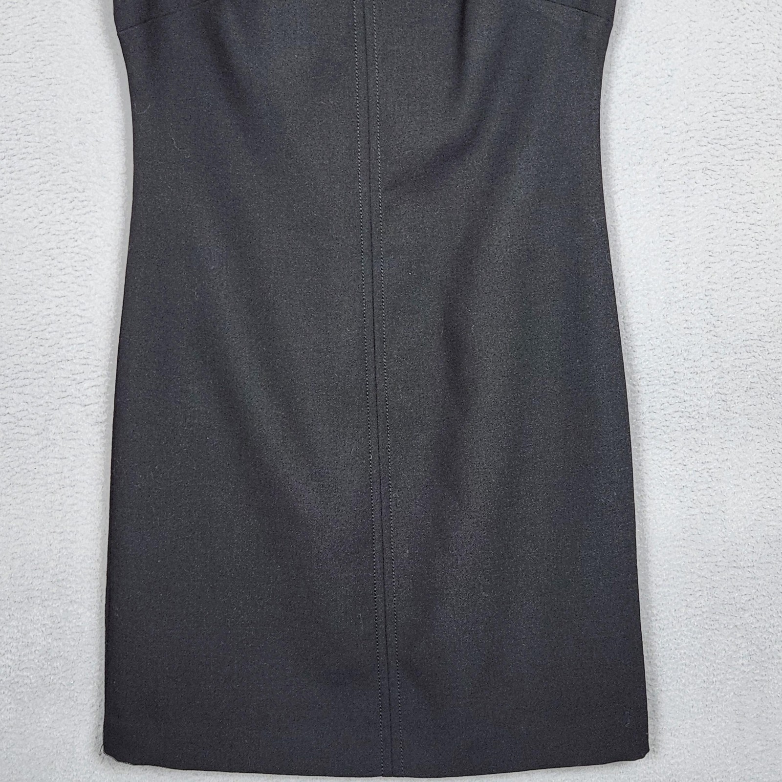 Talbots Dress Womens 10 Black Sleeveless Wool Blend Sheath Lined Office Career