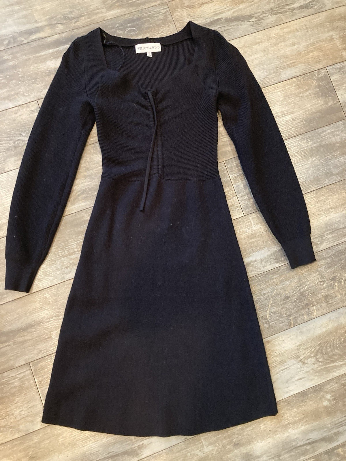 Willow And Wind Black Sweater Dress Long Sleeve X-Small New