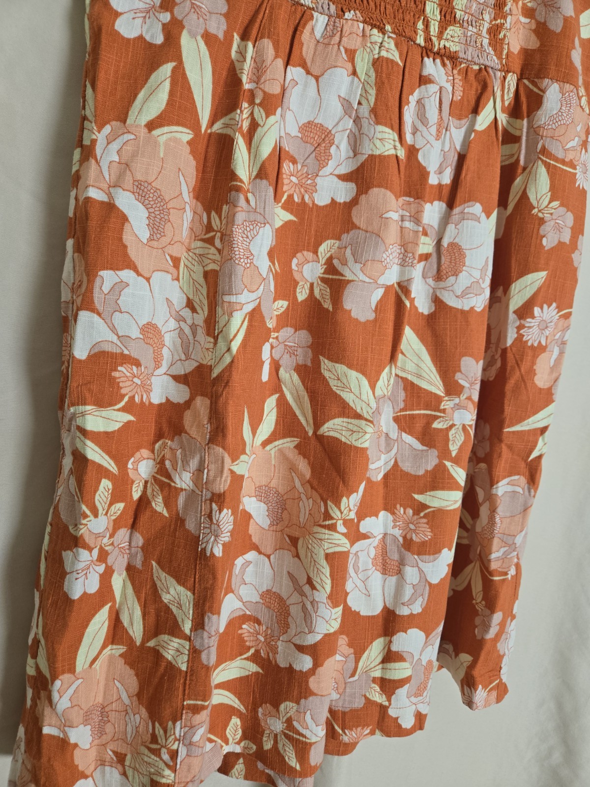 The Normal Brand Sonoran Orange Floral Tank Dress Size Medium Adjustable NewWTag