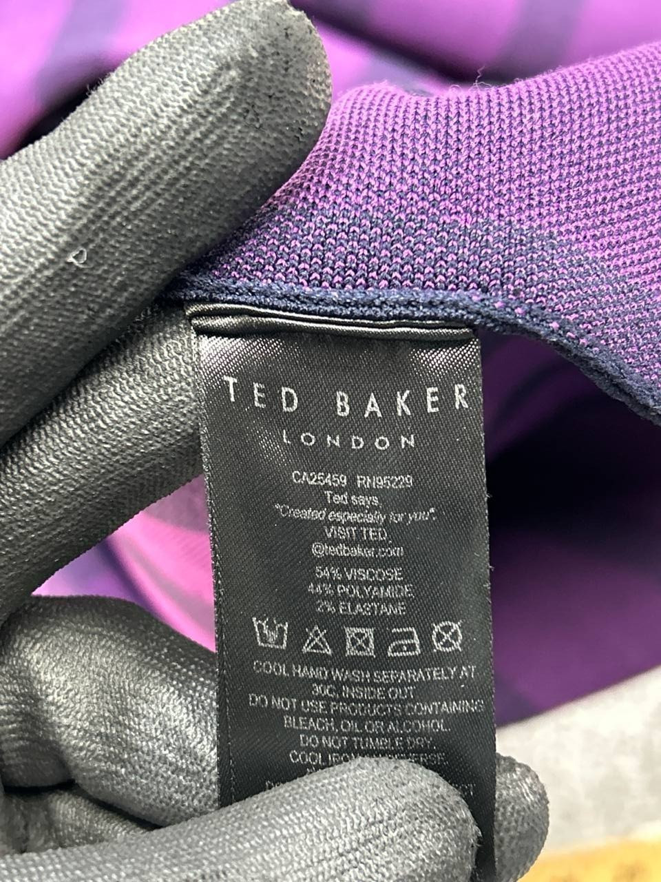 Ted Baker Dress Womens 1 Us 2 Blue Purple Blouson