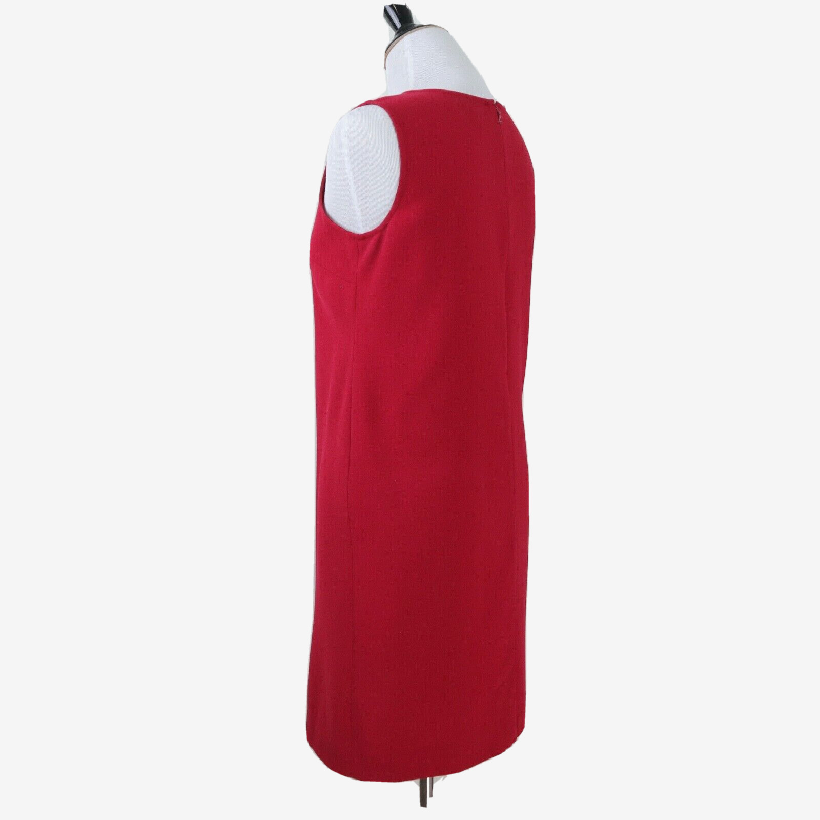 J Jill Size Petite 4 Stretch Crepe Shift Dress Knee Length Red