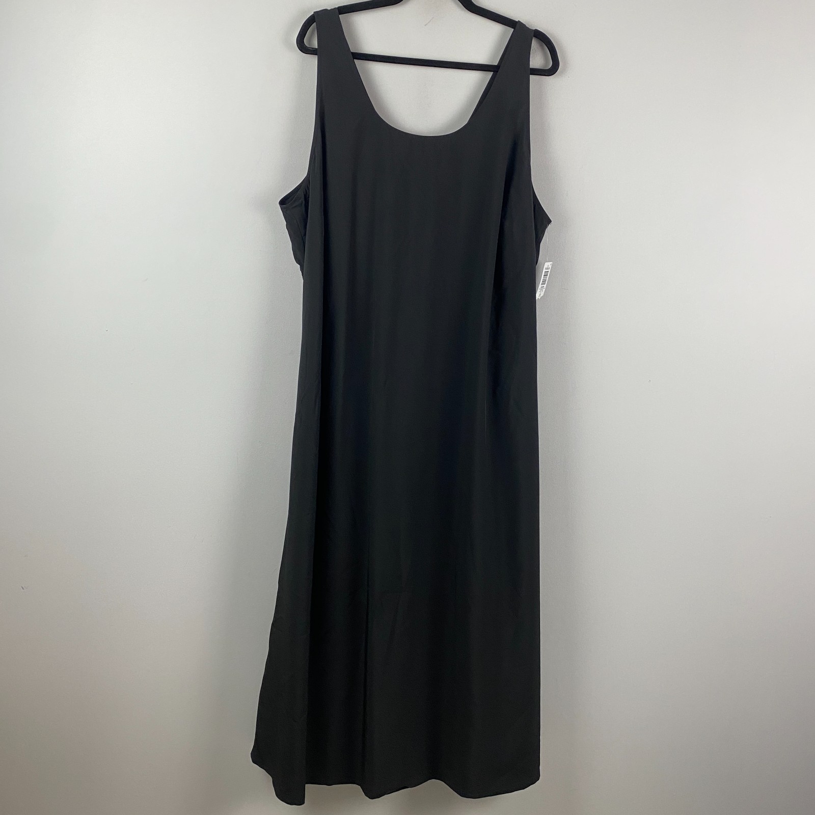 Torrid Stretch Woven Maxi Active Dress Size 2X Black Pockets Stretch Scoop Neck
