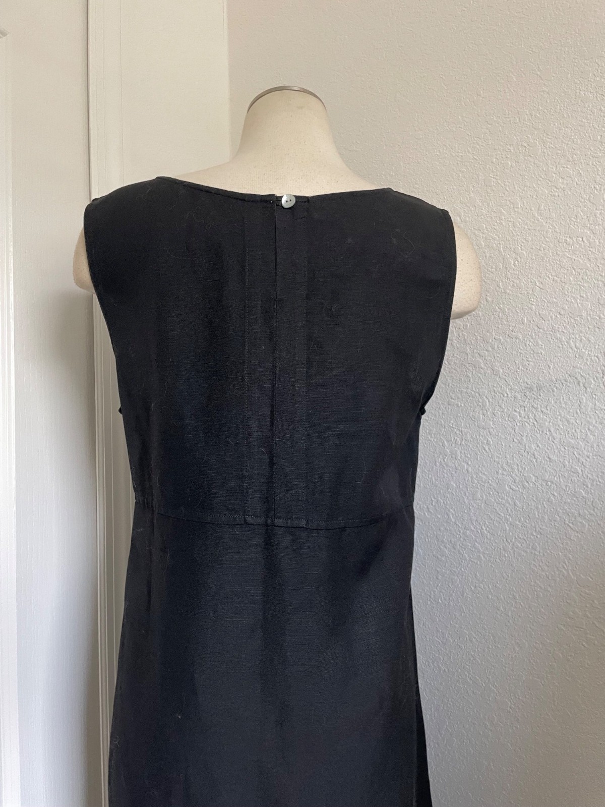 Mark, Fore, & Strike Black Linen Blend Sleeveless Mini Shift Dress Size Medium