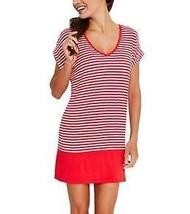 Jag XL Bel-Air Stripe Pull On Dress Swimsuit Cover Up Red White Beach $68 NWT