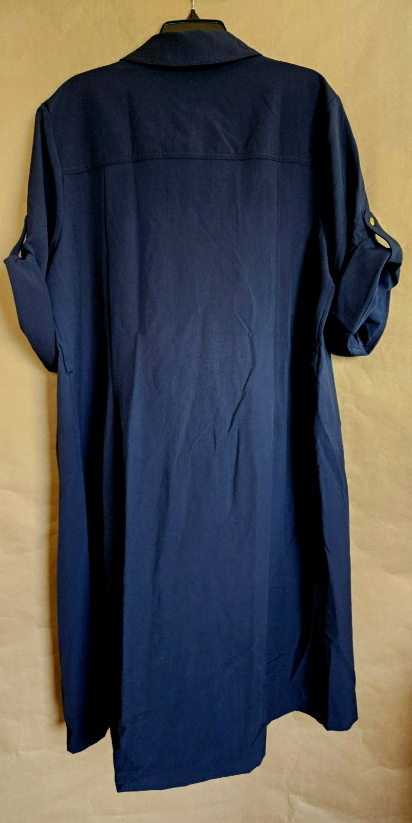 SHELBY & PALMER DRESS ZIP FRONT STRAIGHT WITH POCKETS NAVY BLUE SIZE 20W # 4903