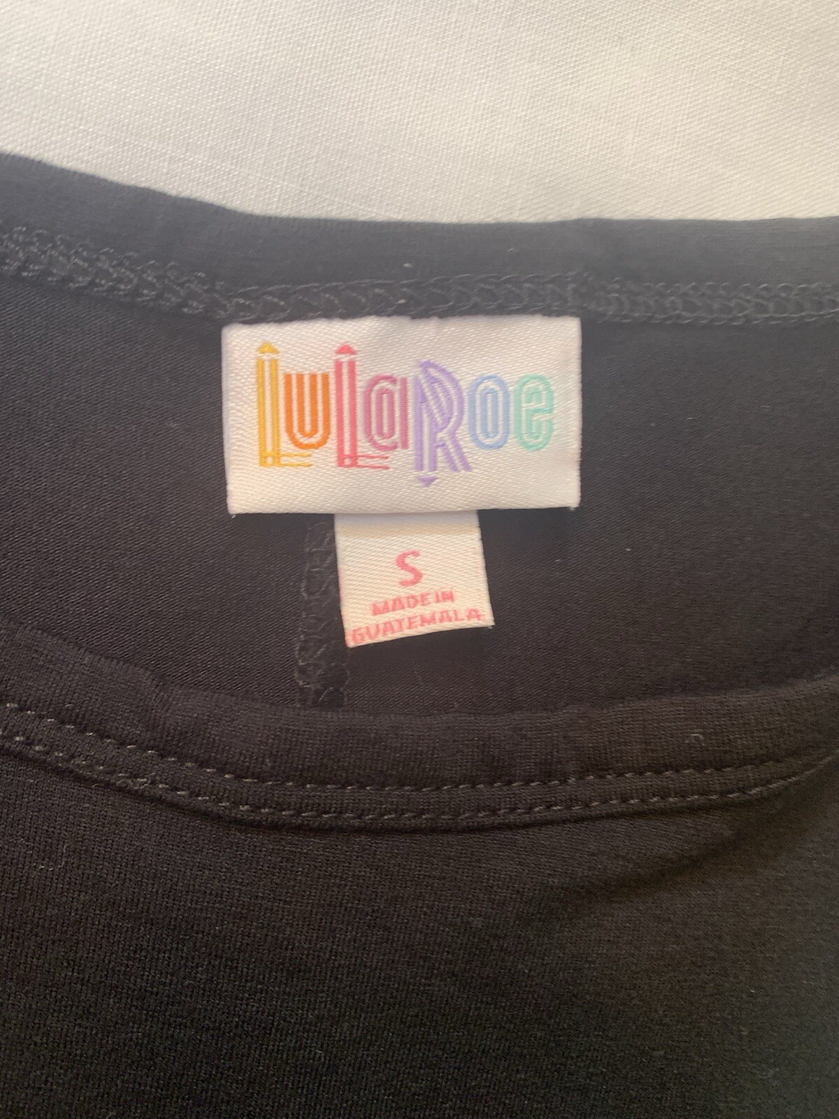 LuLaRoe Carly Size Small Solid Black Women’s T-Shirt Dress A-Line Noir Stretchy