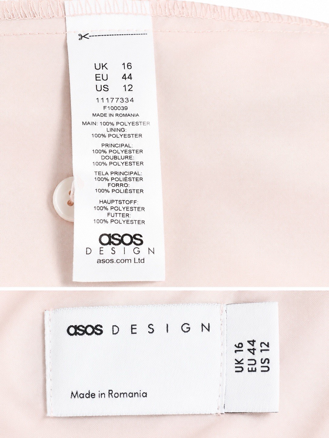ASOS DESIGN Pink Solid Chiffon Maxi Dress V-Neck Flutter Sleeve Lined US 12