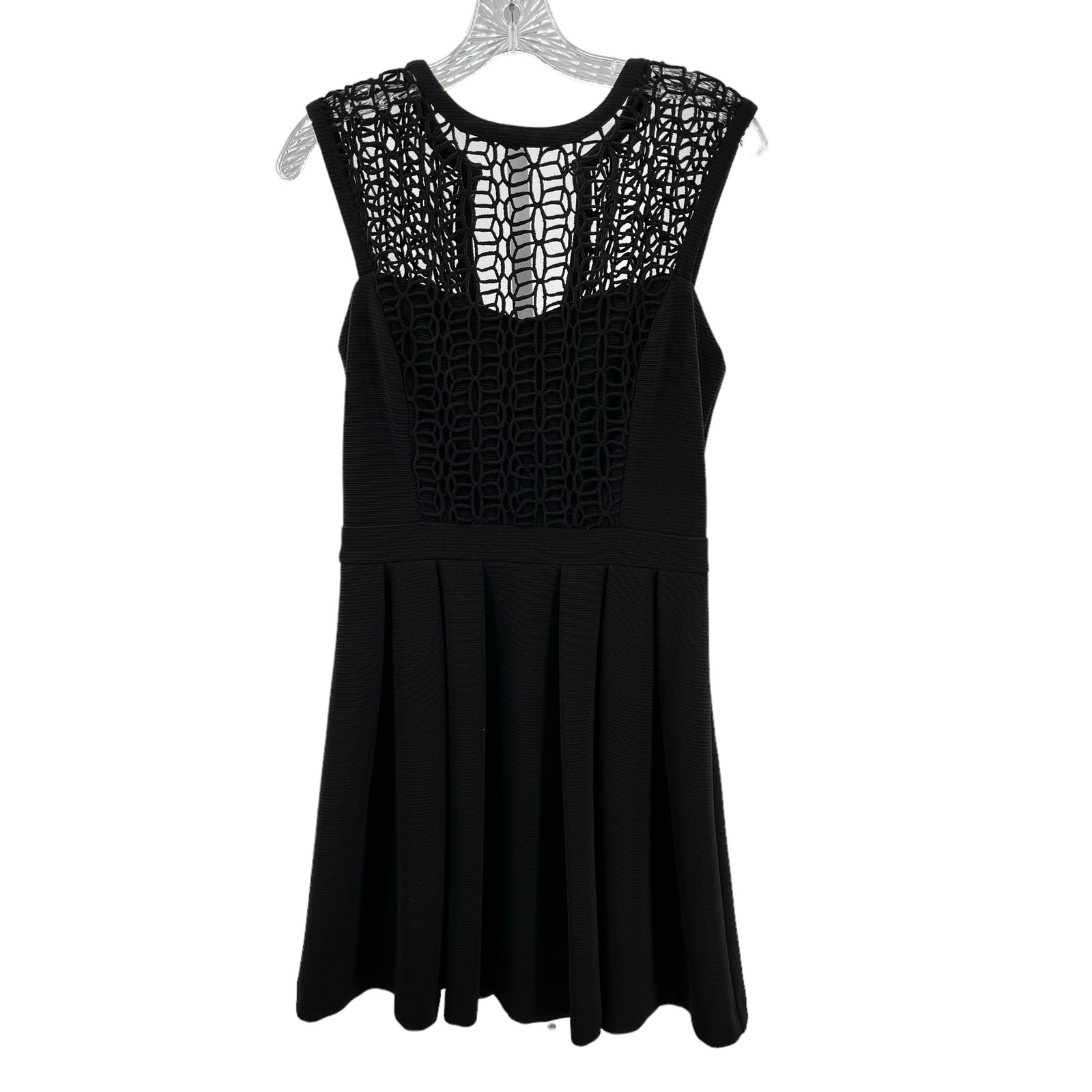 Pink Martini Black Lace Bodice Sleeveless Party Fit & Flare Dress Women Sz S