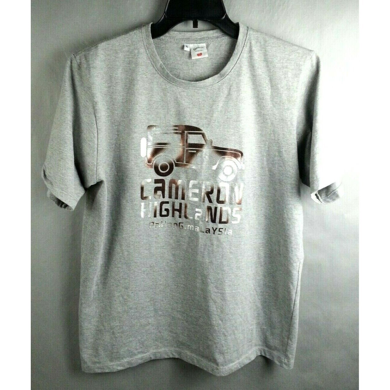 Cameron Highlands PaHang Malaysia Jeep Grey Metallic Size L Womens T-Shirt