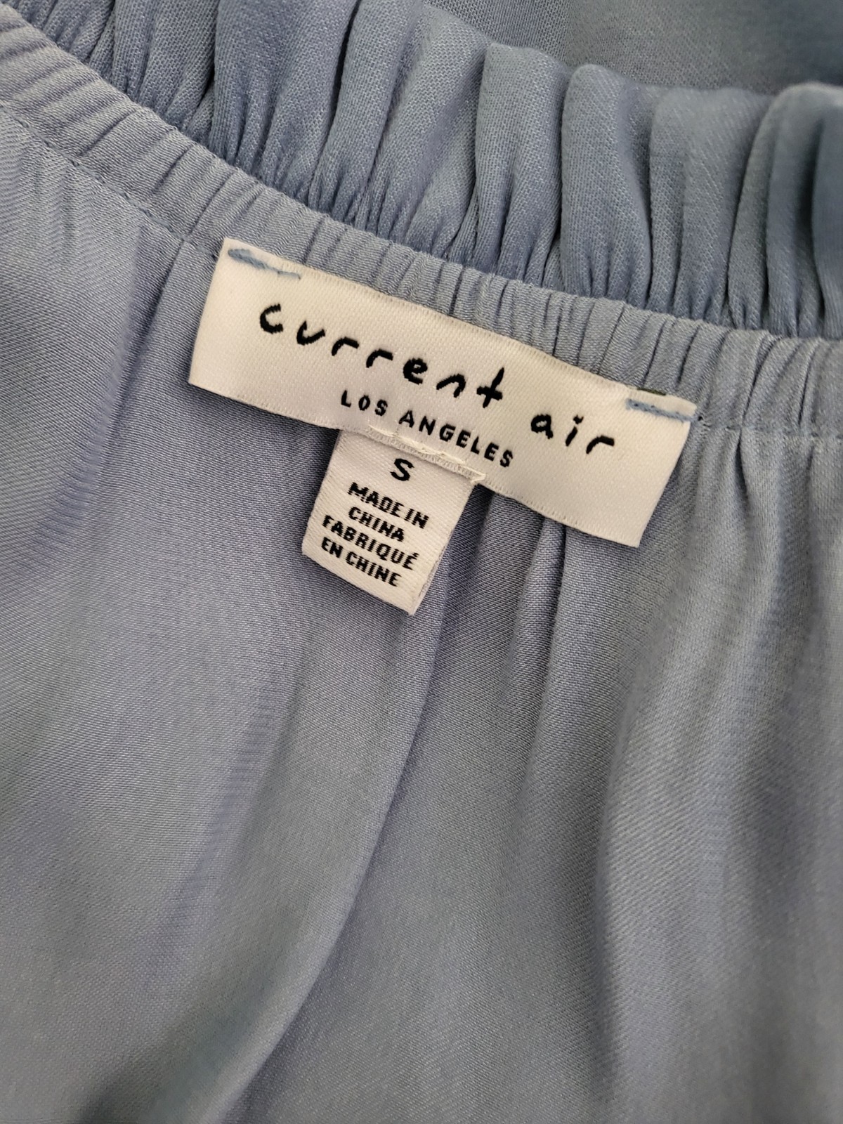 Current Air Zoey Pleated Mini Dress Womens S Blue Tiered Ruffle Drop Waist