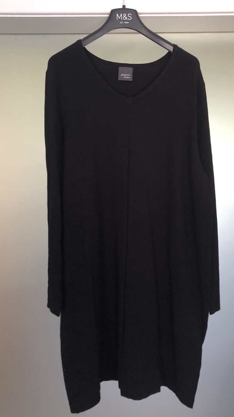 Marina Rinaldi persona Black Fine knit dress Size XL