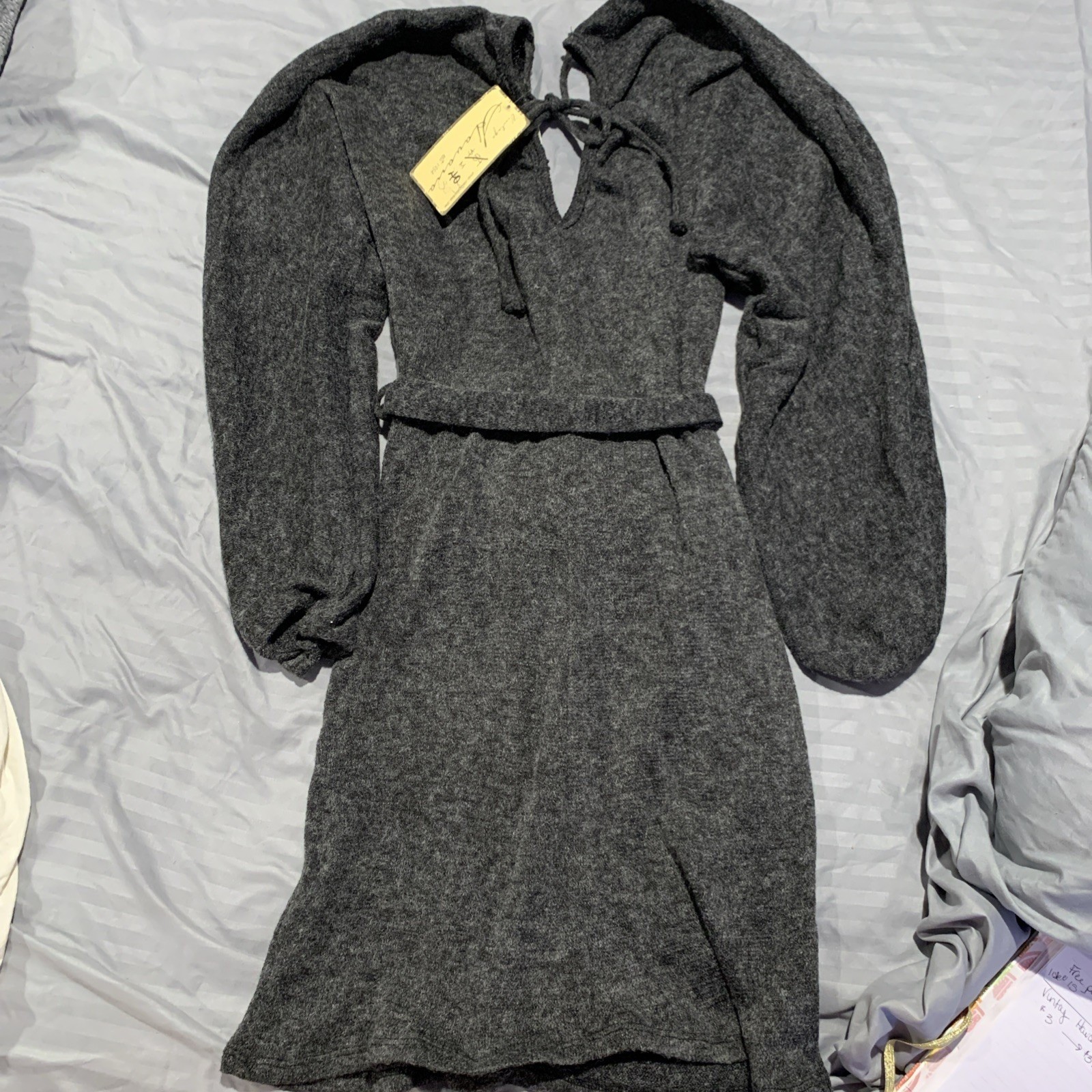 Vintage Havana Tie-back Angora-blend MiniDress. Med NWT