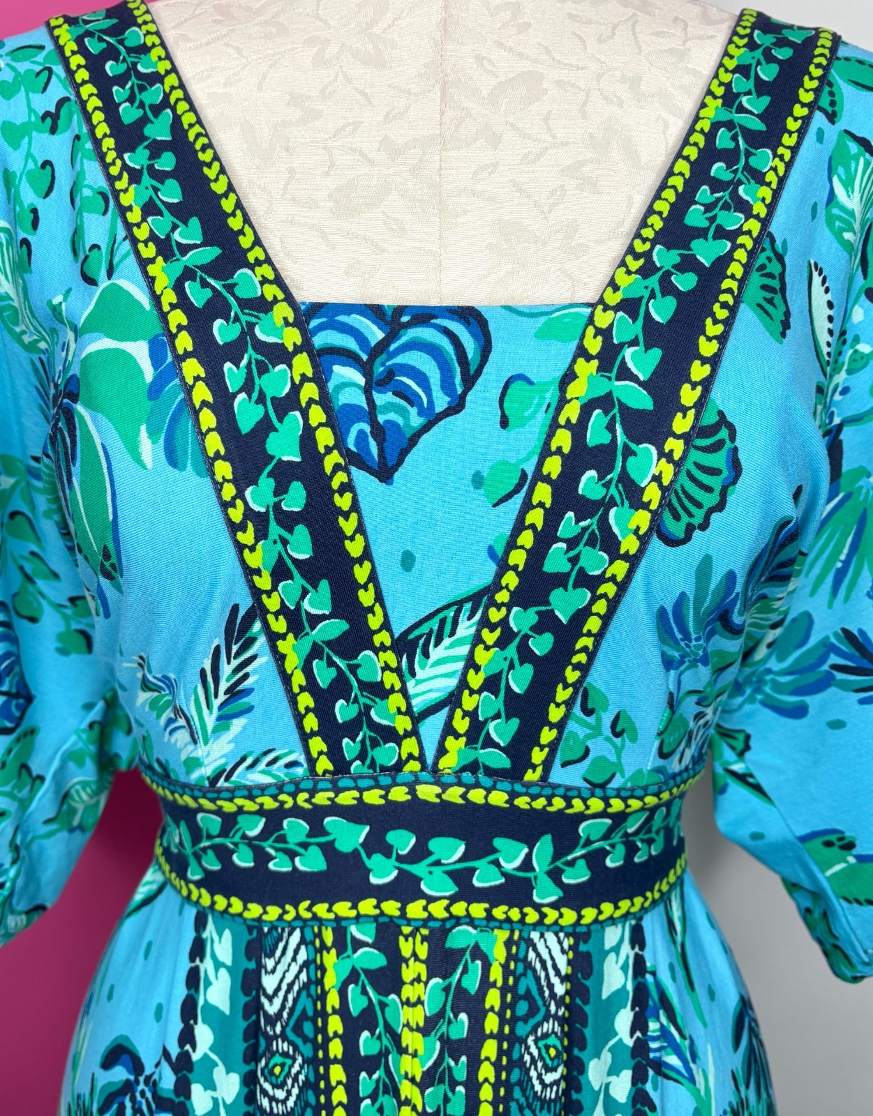 GORGEOUS LILLY PULITZER Ilia SEABREEZE Maxi Vacation Dress Ladies Size 12 LARGE