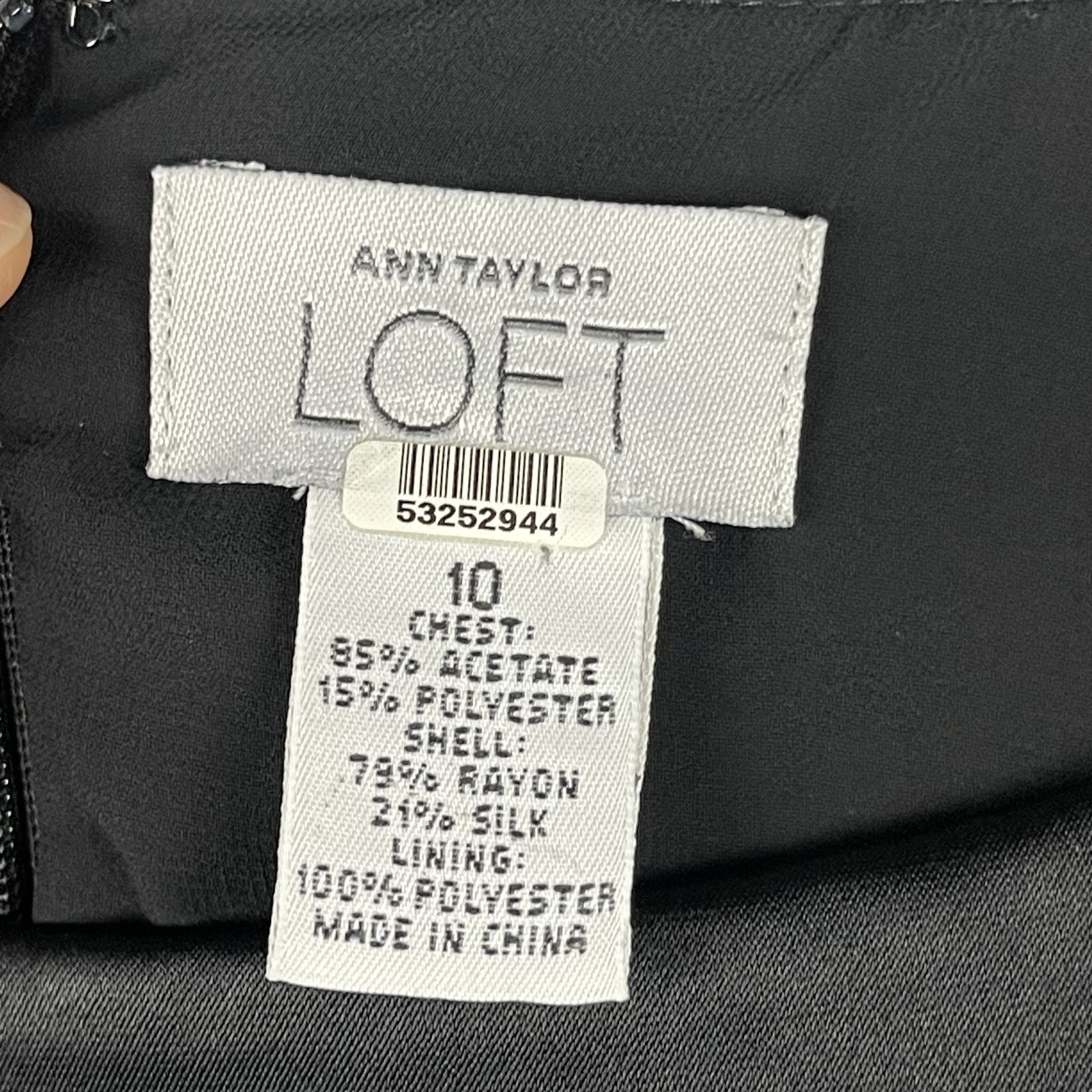 Vintage Y2K Ann Taylor Loft Silk Velour Dress Womens 10 Black Witchy Goth 90s