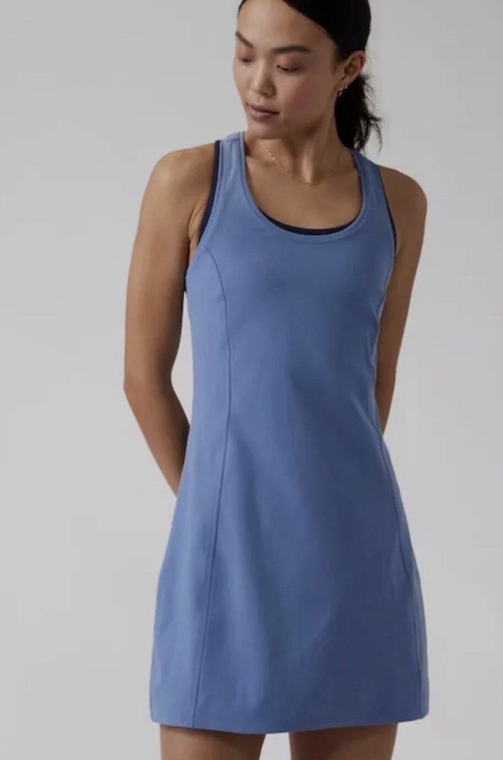 XL Athleta On My Way Dress Cottage Blue NWT