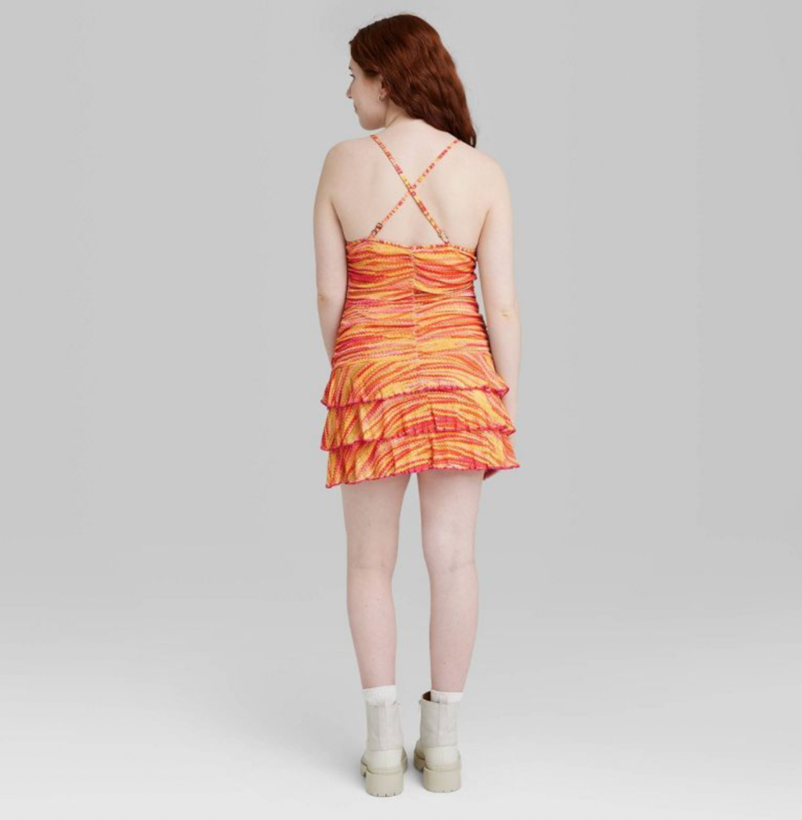 Women’s Sleeveless Ruched Front Tiered Dress – Wild Fable, CHOOSE SIZE & COLOR
