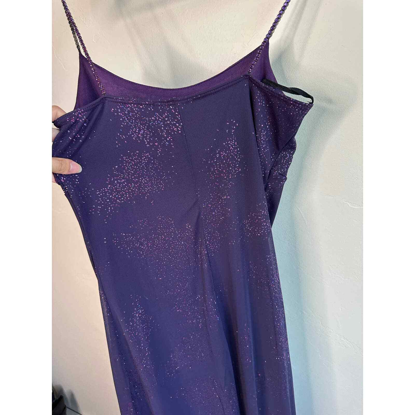 Candy Rocket Purple Glitter High Low Dress