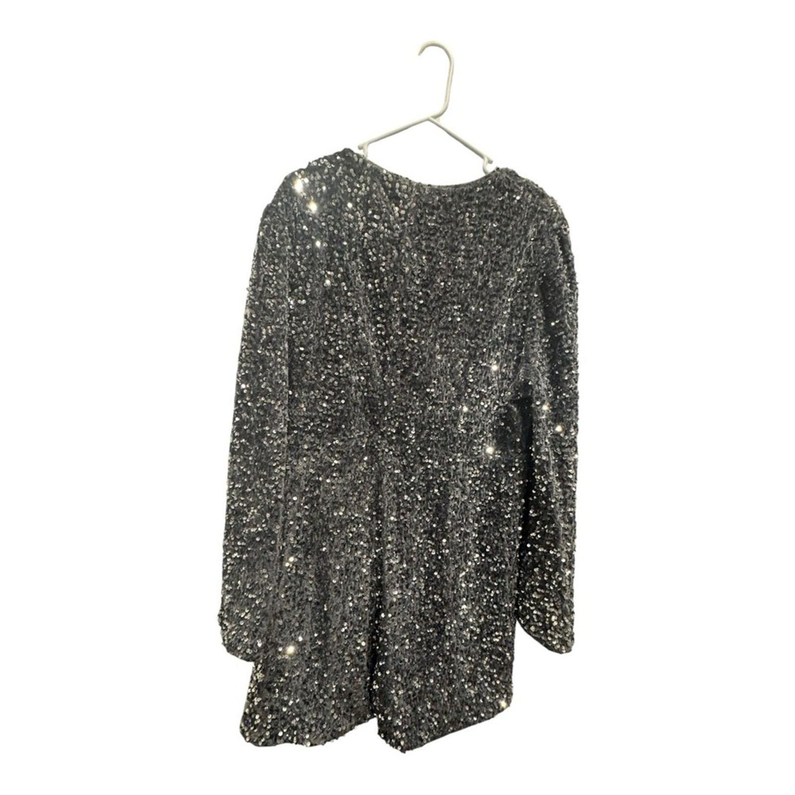 Extro & Vert Sparkling Silver And Black Dress