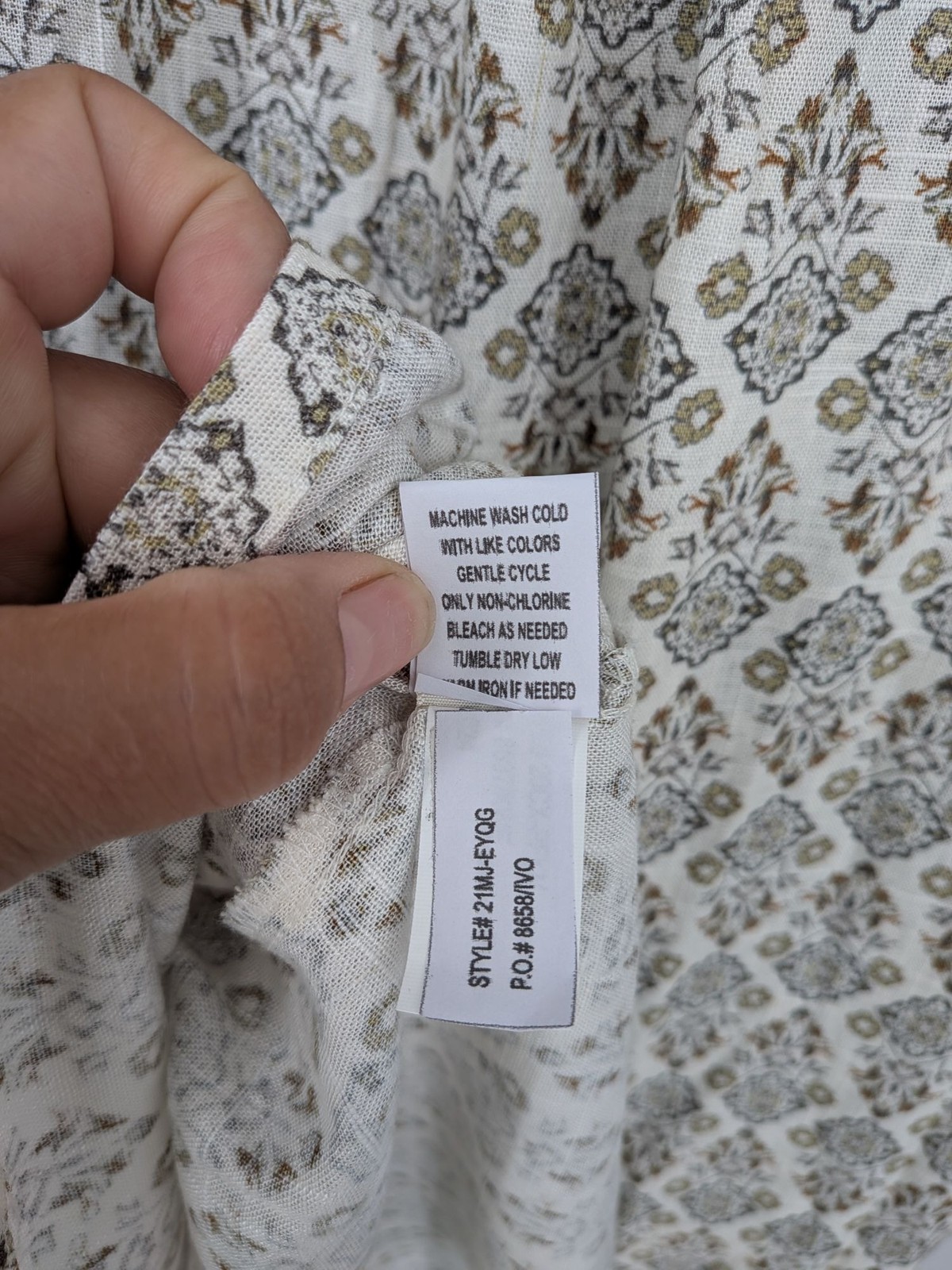 Floral Midi Shirt Dress Button Front Roll Tab Sleeve Prairie Cottage Art XLarge